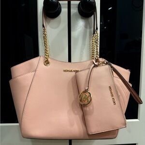 Michael Kors Blush Tote with Gold Accents